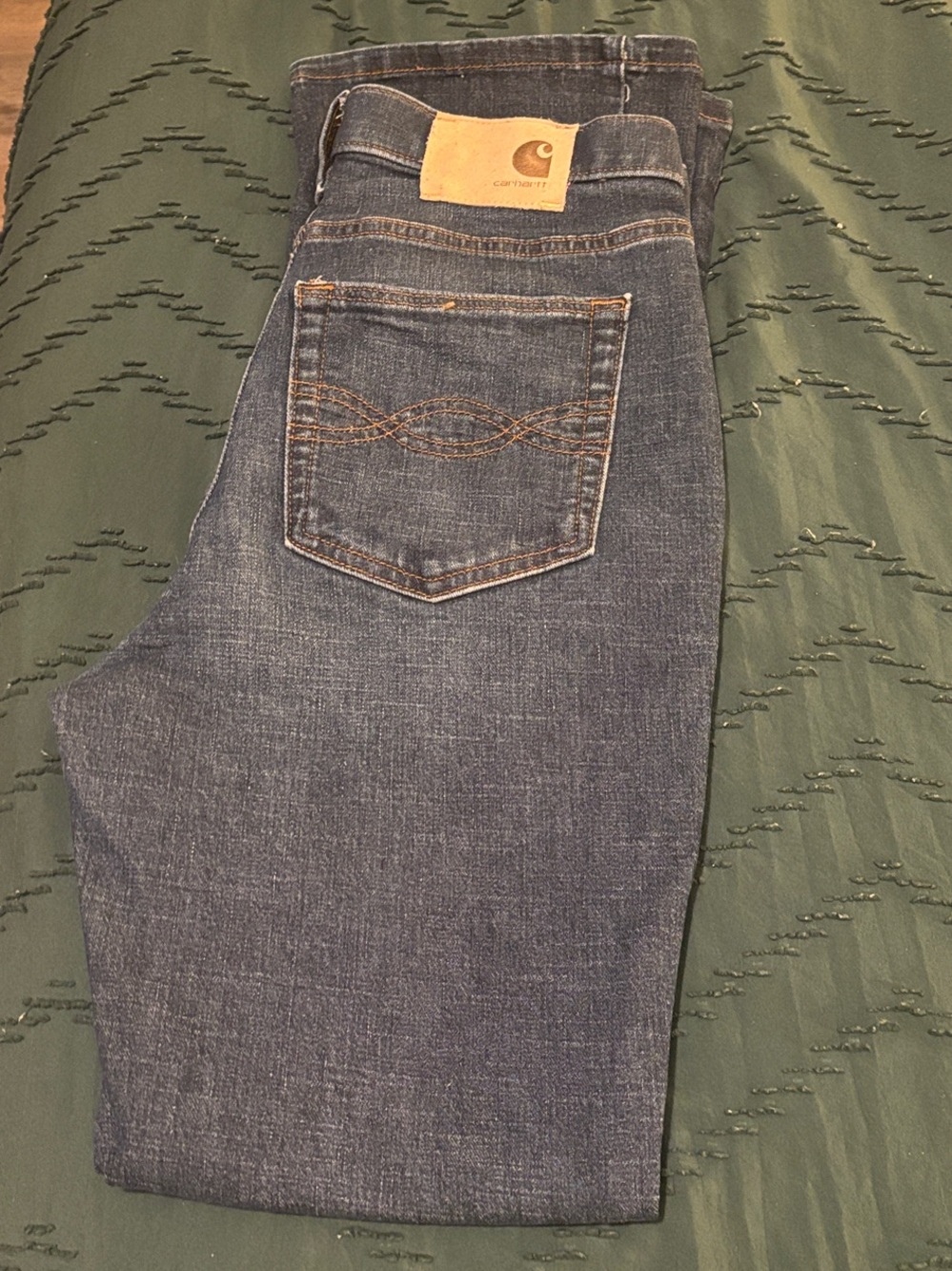 Carhartt women’s Indigo Work Jeans with Contrast Stitching
